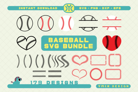 Baseball SVG Bundle 179 Designs: Graphics for Crafts
