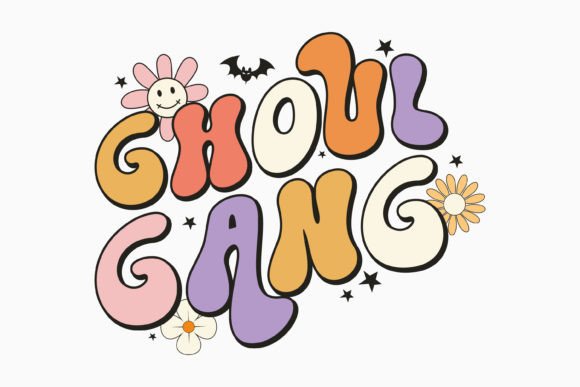 Ghoul Gang Halloween Retro Graphics for Crafts