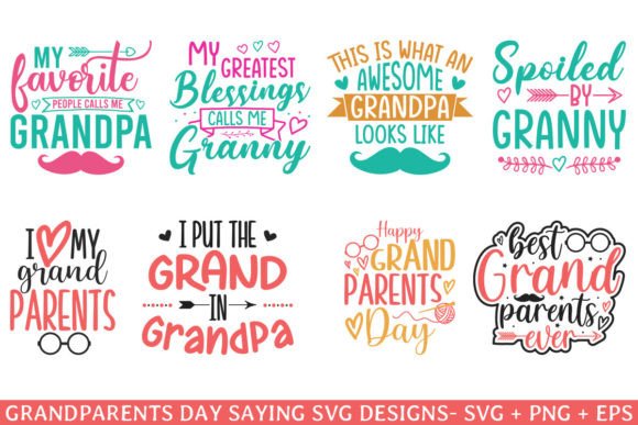 Happy Grandparents Day Saying SVG: Graphics for Crafts