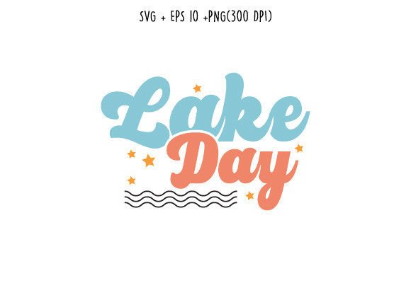 Lake Day Retro Graphics: Summer Crafts Asset Review