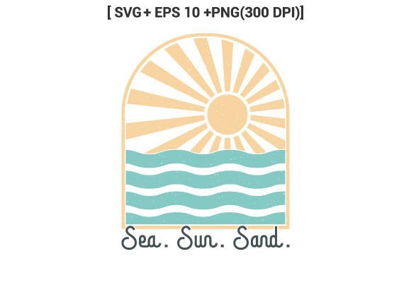Sea Sun Retro SVG: Graphics & Crafts Brand Review