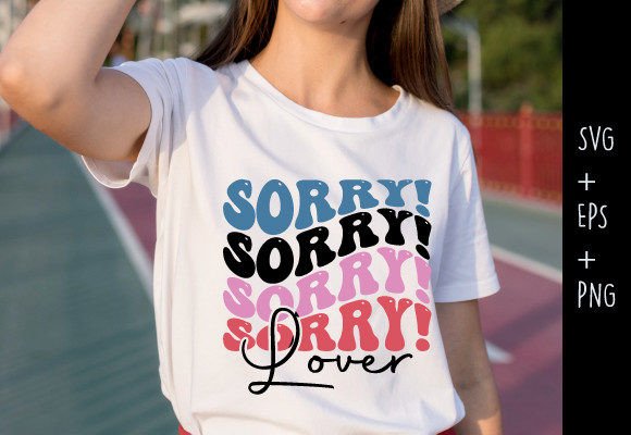 Sorry Lover Indoor Game Typo Retro SVG for Crafts Graphics