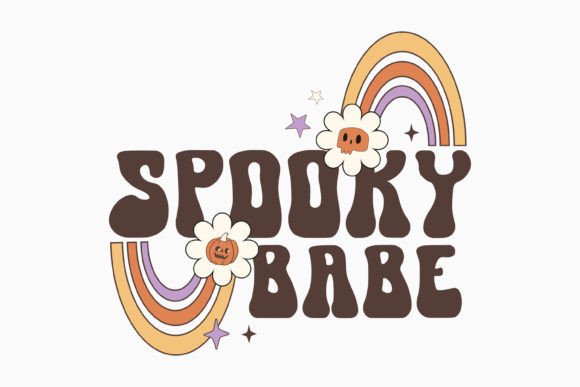 Spooky Baby Halloween Retro Graphics for Local Crafts