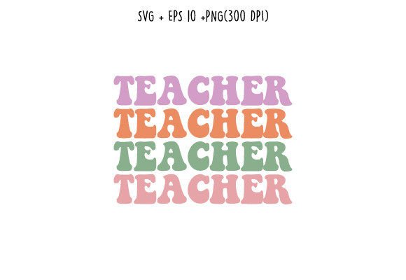 Teacher Retro Svg Design for Graphics and Crafts